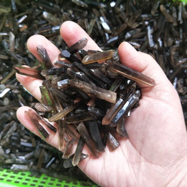 Wholesale Natural Black Smoky Quartz Crystal Stone Strip Crystal Rough Strips