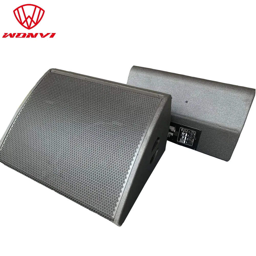 Double 12 inch studio monitor speakers active powered stage speaker