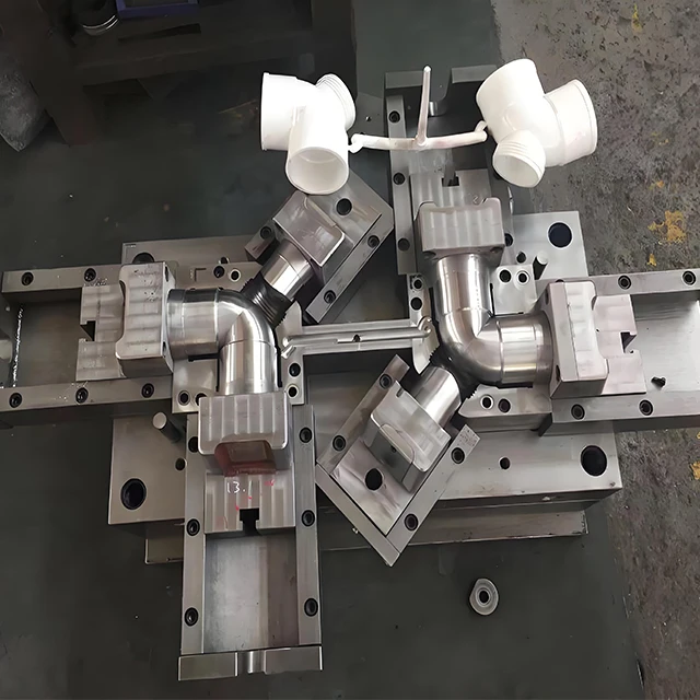 Custom Water Pipe Fitting Mould 63 75 90 110mm PVC Pipe Fittings 45 Degree Elbow drainage Water system large size injection mold