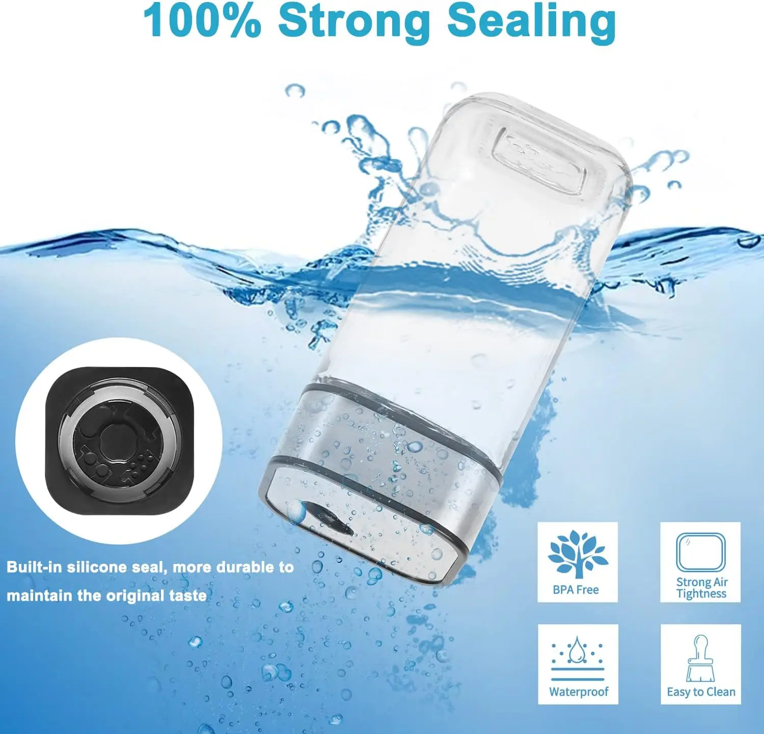 Glass Square 4oz Spice Jars Spice Containers with Airtight Stainless Steel Turn lids Spice Bottles Glass Seasoning Jars