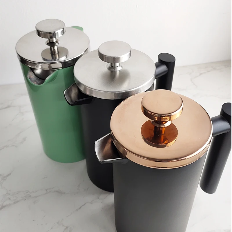 High Quality Color Painting Coffee Maker Plunger Stainless Steel Cafeteira Prensa Francesa 8 Cup French Press