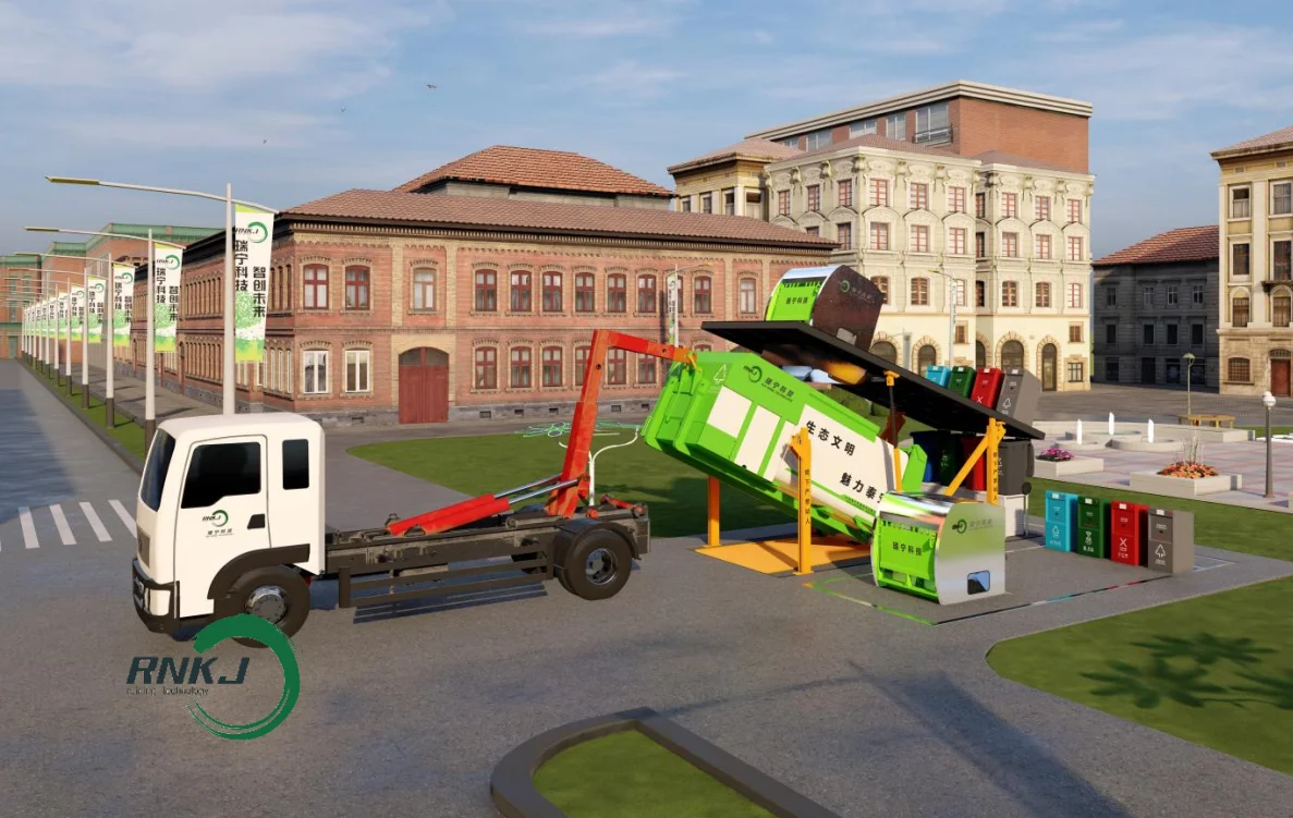 RNKJ Buried type Waste compactor Trash can Removable garbage compressed container