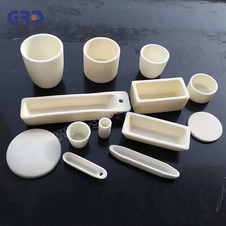 99% High alumina ceramic crucible for laboratory with cylindrical and conical shape