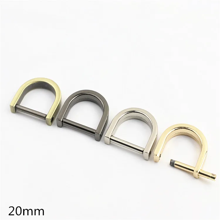 In stock removable screw lead and nickel free brass d-ring clasp buckle metal buckle d ring
