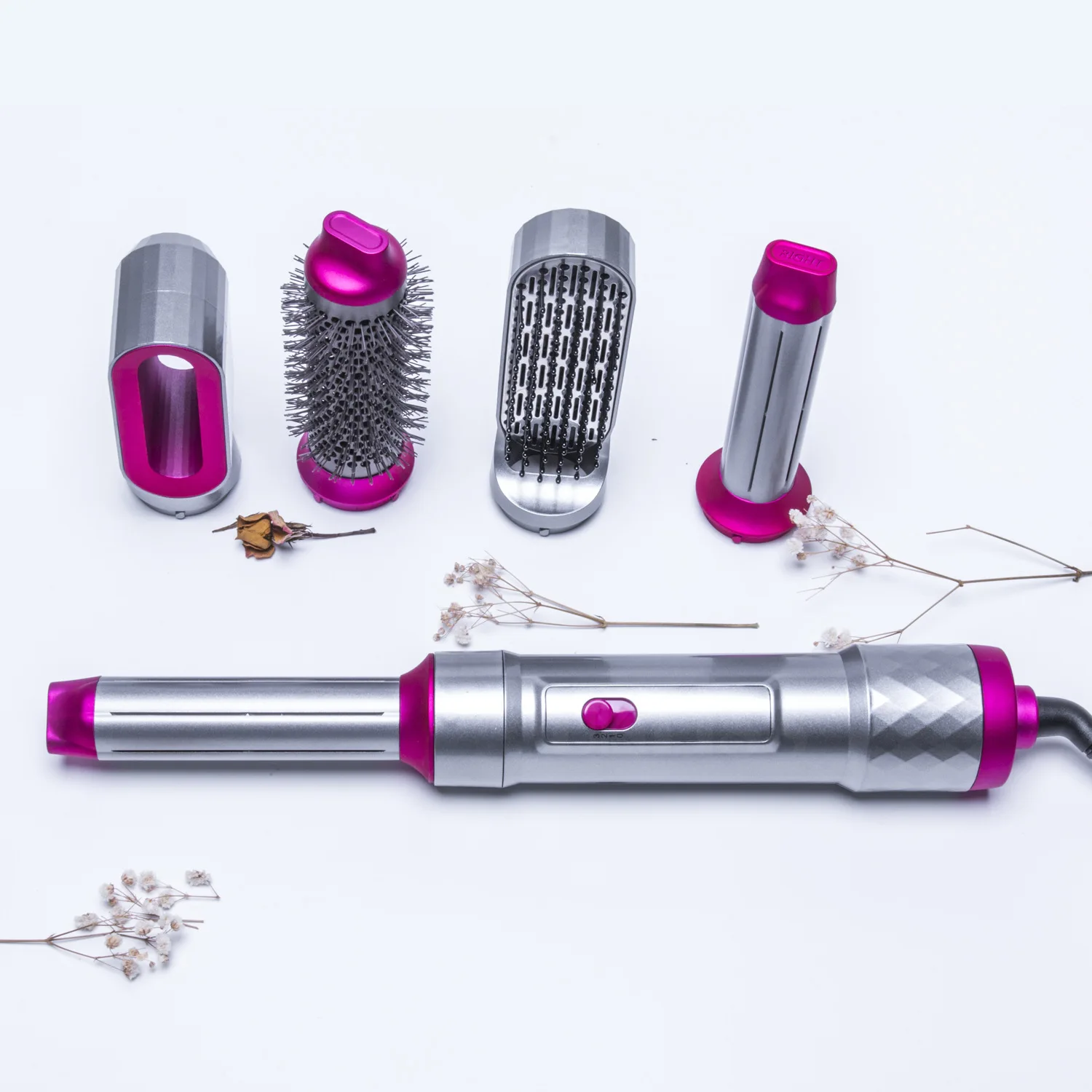 New 5 in 1 Styling Hair Curler Wholesale Custom High Speed Motor Hot Hair Brush Professional Blow Hair Dryer