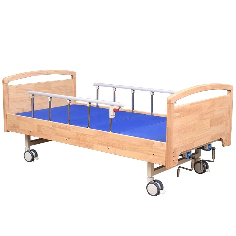 Hot Sale Comfortable Two-function Adjustable Wooden Medical Care Bed 2 crank hospital beds two function patient bed