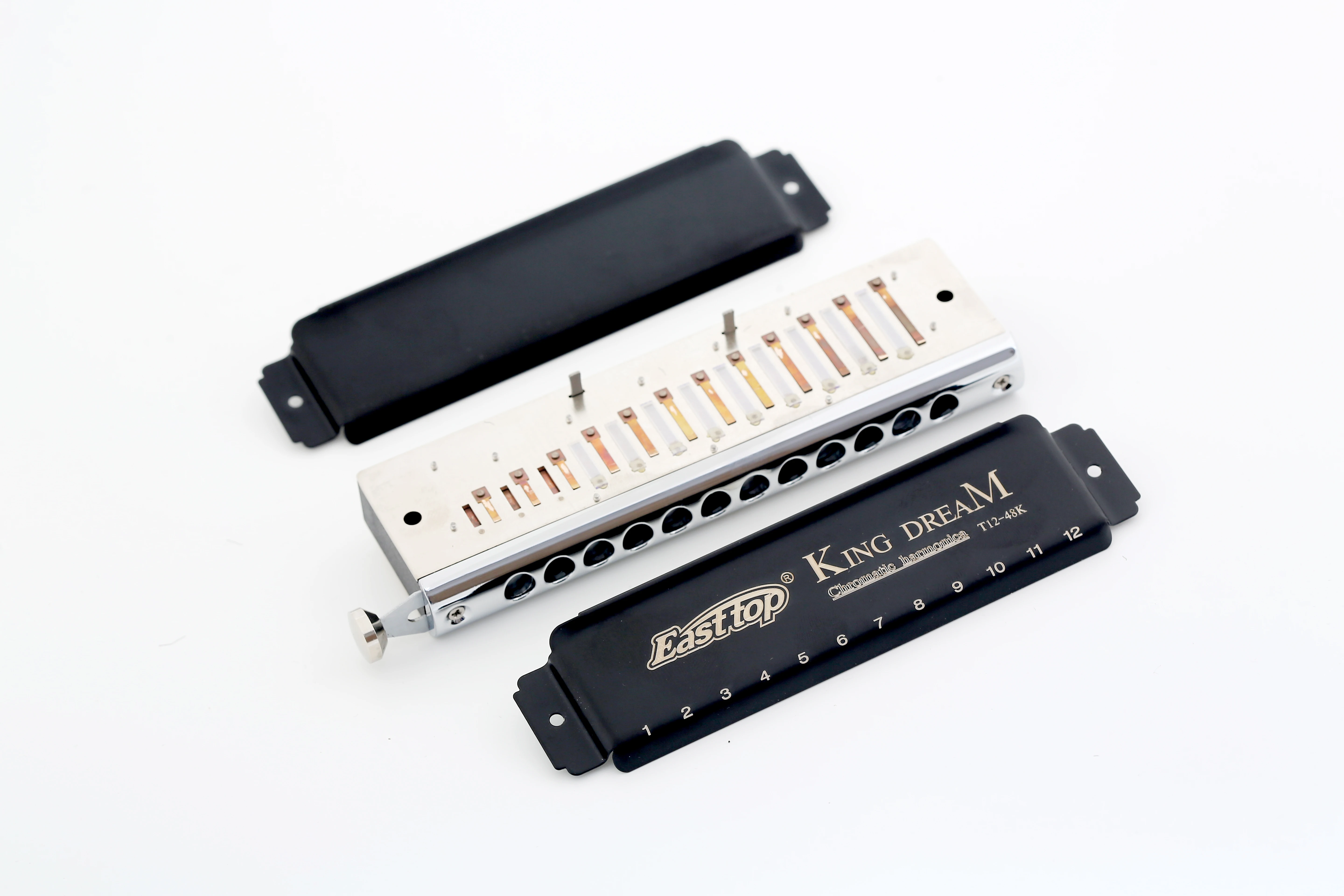 
T12-48K easttop chromatic harmonica golden dreamer 12hole harmonica key of c in zip pouch 