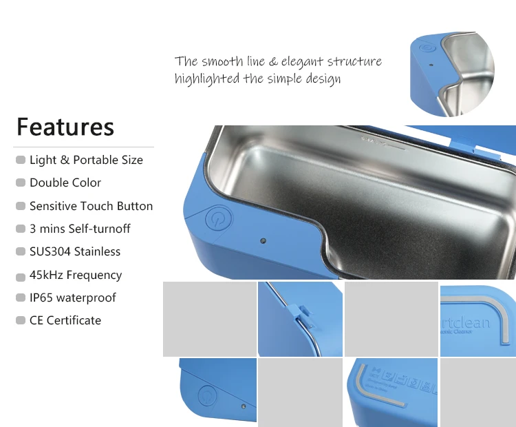 Smartclean portable mini ultrasonic cleaner jewelry for  fashion ultrasonic cleaner Christmas gifts