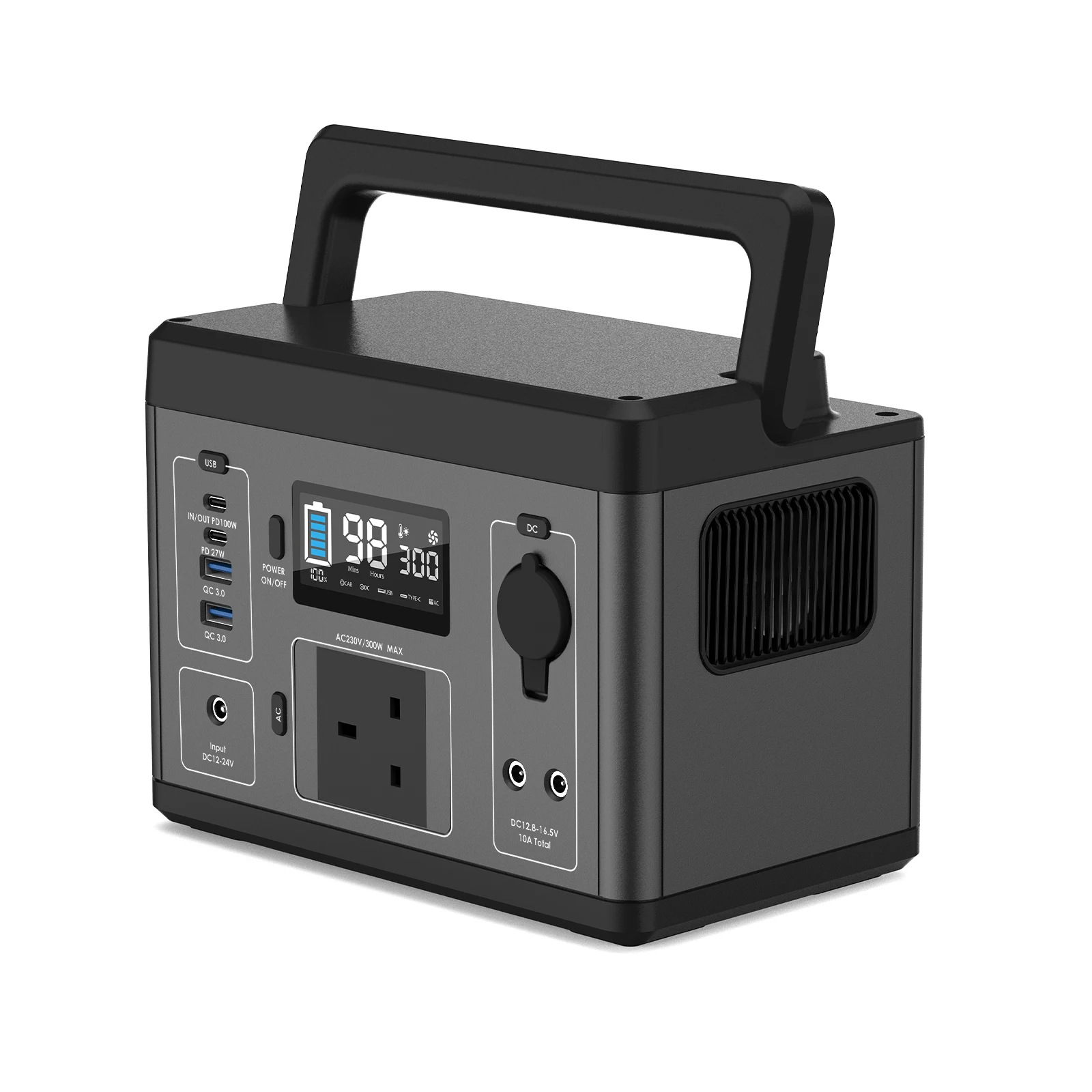 300W pro portable 12v 220v 240v emergency solar power source station
