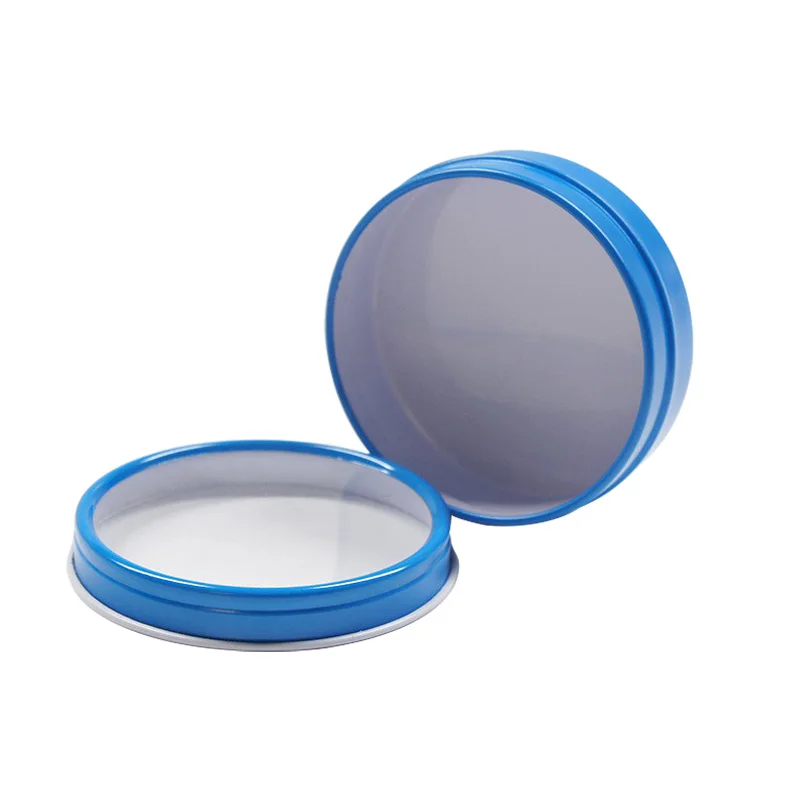 Custom round small metal candy tin boxes packaging biscuit cookie tin container