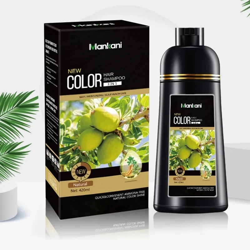 OEM Permanent 5 min Easy Fast Black Hair Dye Shampoo Men Women Dark Brown Hair Color Shampoo