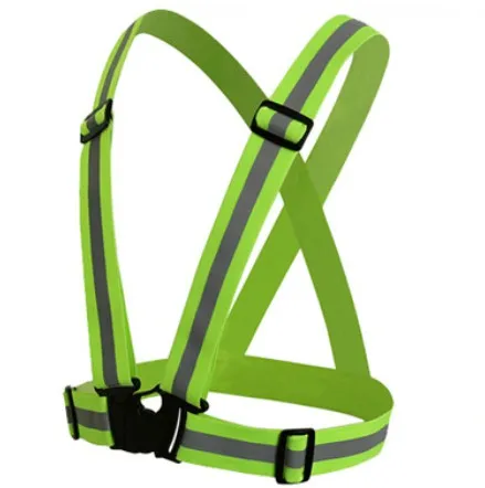 Reflective strap night running strap luminous safety fluorescent cycling safety vest customized logo