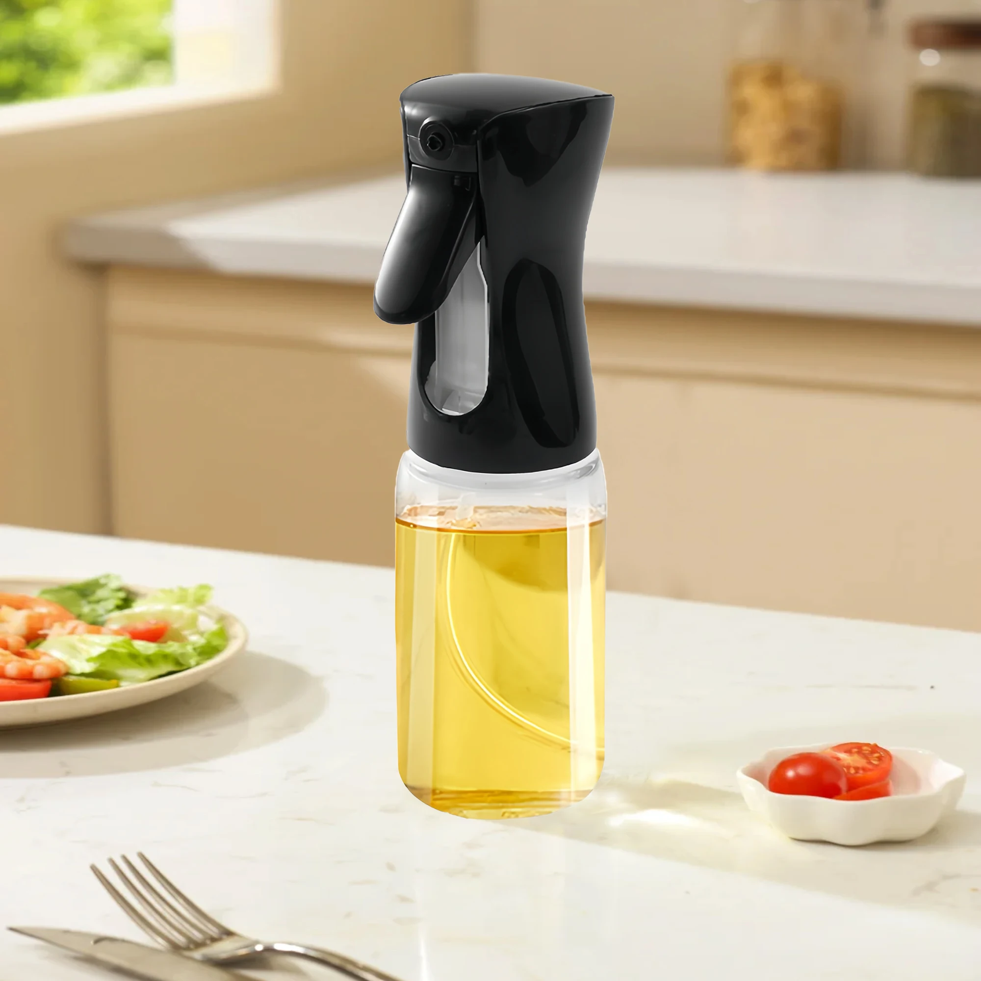 Оптовая продажа бутылка с распылительным маслом 200 мл стеклянный кухонный контейнер для приготовления пищи дозатор пищевого масла распылителем оливкового