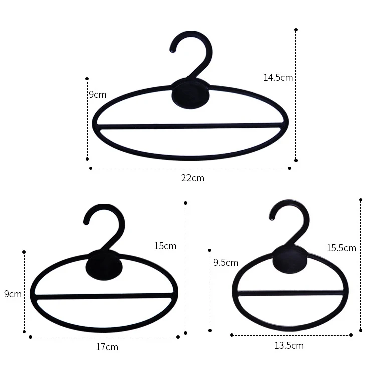 Kainice Custom New design clear plastic circle round clothes hanger Scarf Shawl Hangers Tie Holder Organizer Hanger