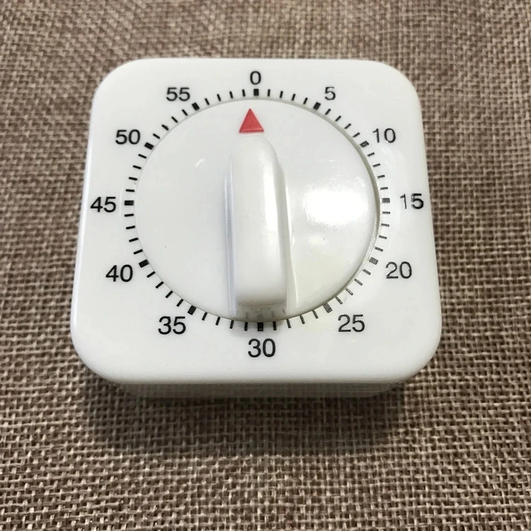 Square kitchen timer Mechanical timer 60 minutes