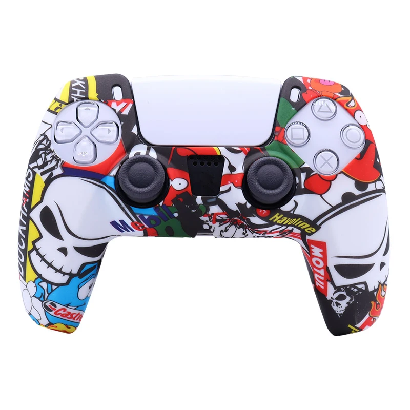 Amazon Choose PS5 контроллер заказной печати силиконовый чехол для Sony Dualsense ручки большого пальца красочные