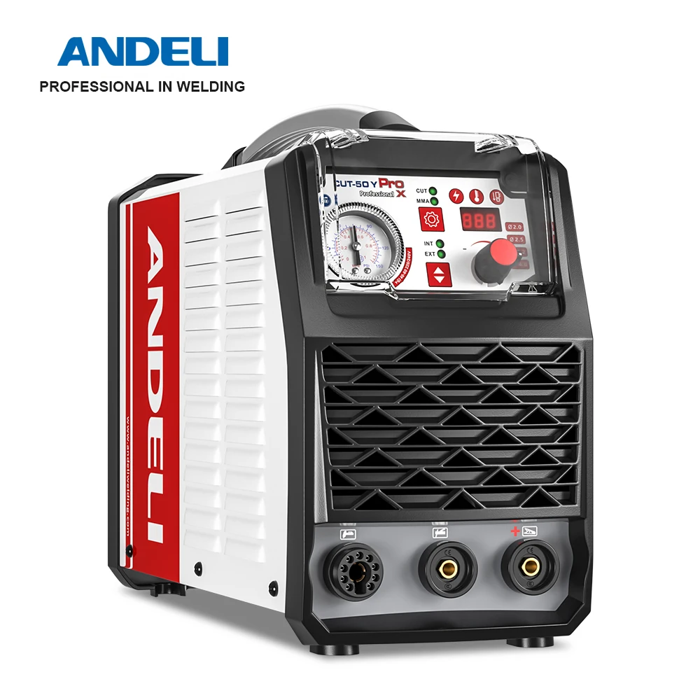 ANDELI Plasma Cutting Machine CUT-50Y Pro X Non-HF Pilot Arc Cutter Built-In Air Compressor Inverter Plasma Metal Cut Equipment