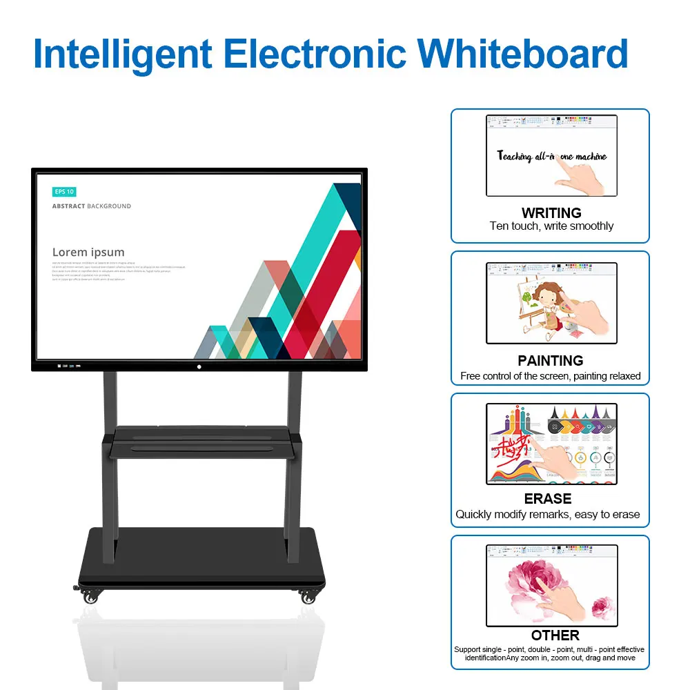 
Cheap 65 inch portable infrared touch electronic interactive whiteboard digital pen device 