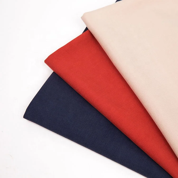 15061 # lyocell Смешанная льняная саржа Бамбуковая ткань тканая Женская ткань