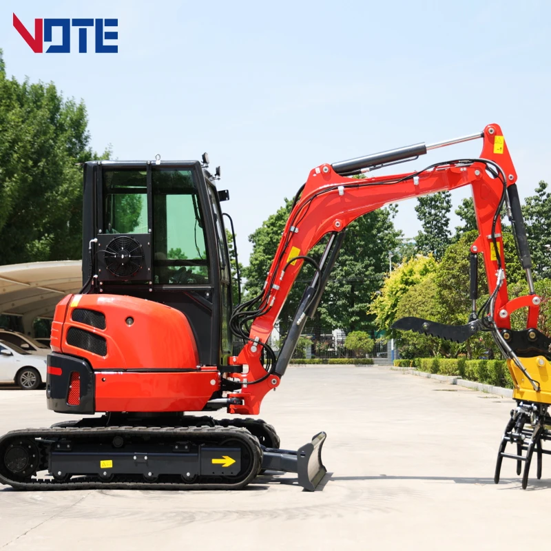 VOTE Free Shipping Mini Excavator 3.5 Ton EPA/Kubota Engine excavator 2 Ton Machine digger For sale 1 ton Mini Excavator Prices