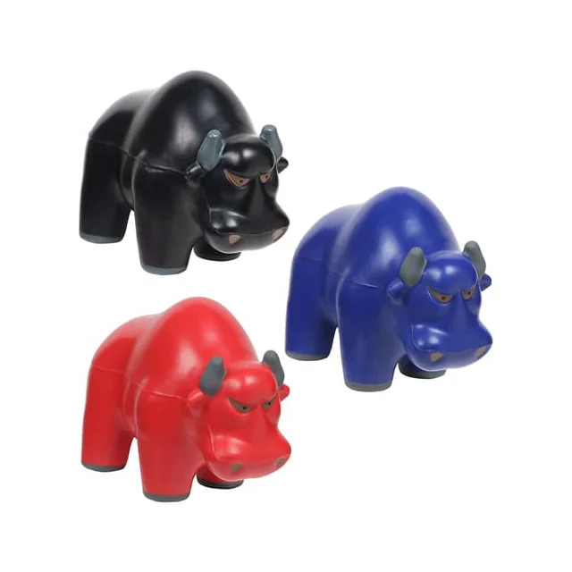 Custom Logo Charging Bull Pu Foam Anti Stress Ball For Kids Toys
