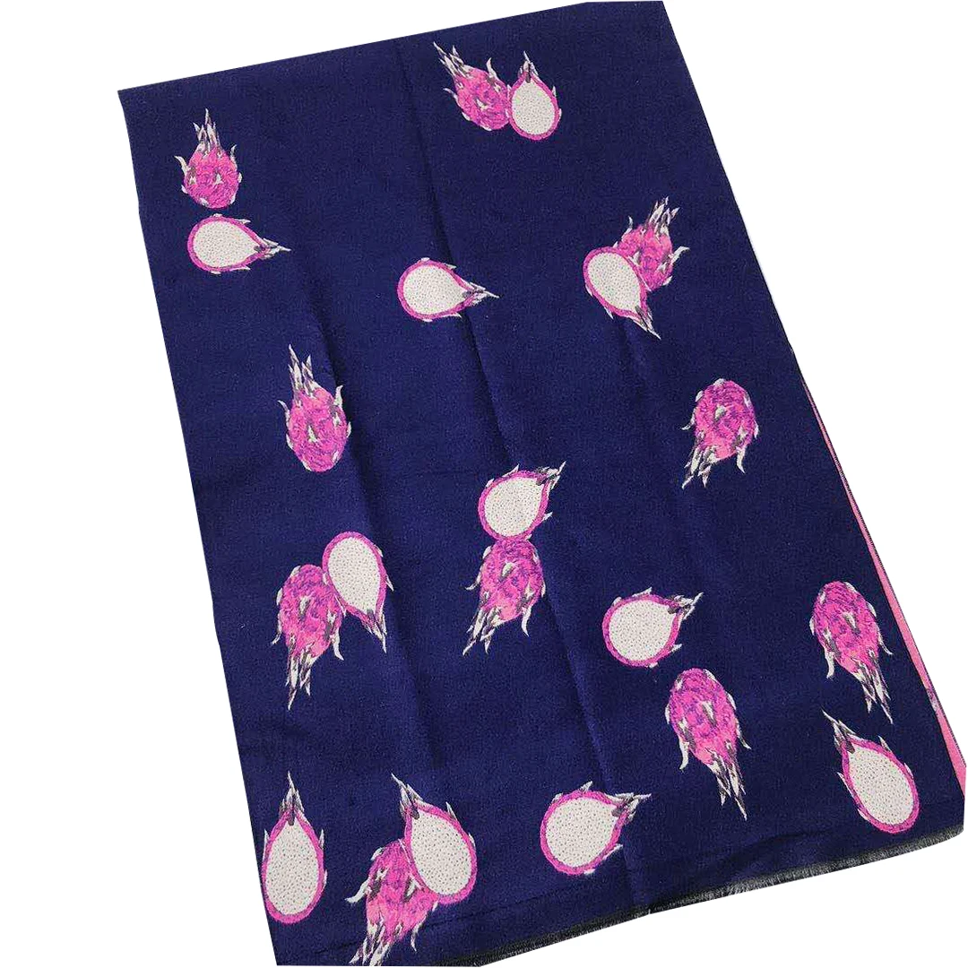 2020 New Product Hot Sale Cashmere Cotton Thermal Shawl Dragon Fruit Pattern Jacquard Light And Soft Fashionable Scarf