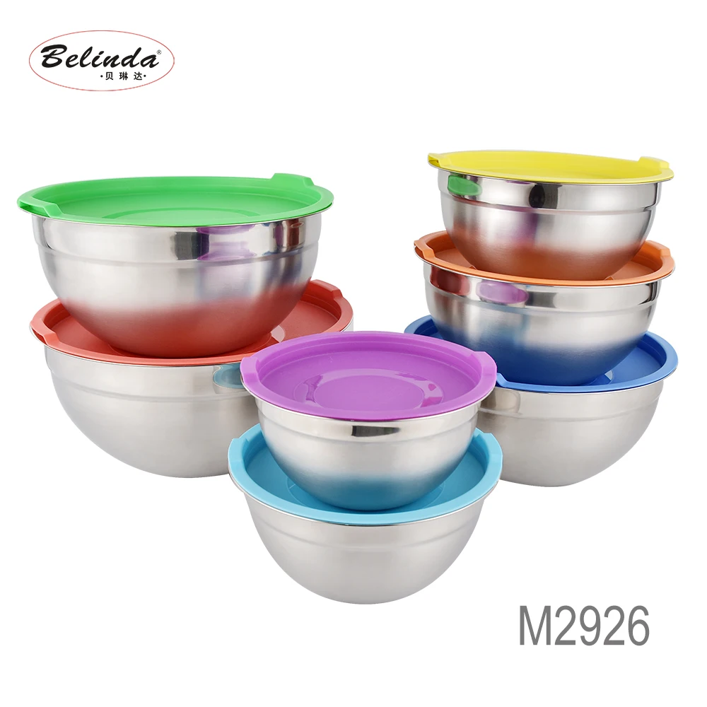 Cheap American Style  Wholesale Stainless Steel Basin Metal Salad Bowl Round Mixing Bowl