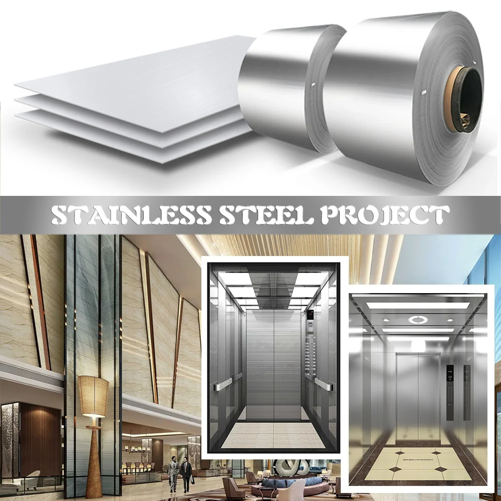 Wholesale Price AISI ASTM SUS SS 430 201316 304 8*4 Stainless Steel Sheet Black gold Decorative Plates Hot Cold Rolled Coil