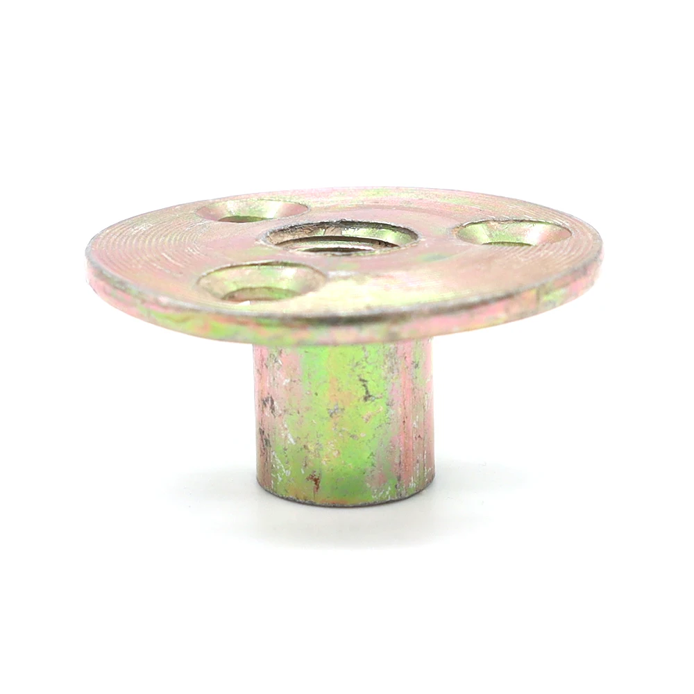 M8 M10 Steel Furniture Lock Nut Locknut Three Holes Flange Disc Base Nuts