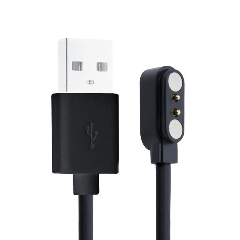 Magnet Ladegerat Kabel 2 Polig Pitch Usb Charging Cable For Smart Watch 2 Pin Magnetic Suction Charger 2.84mm Ladekabel 60cm