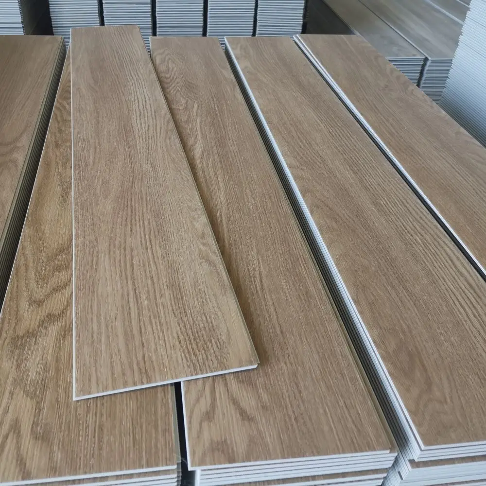 Durable waterproof pvc vinyl plank tile click lock padding back 4mm 5mm 6mm spc flooring with ixpe eva foam underlay