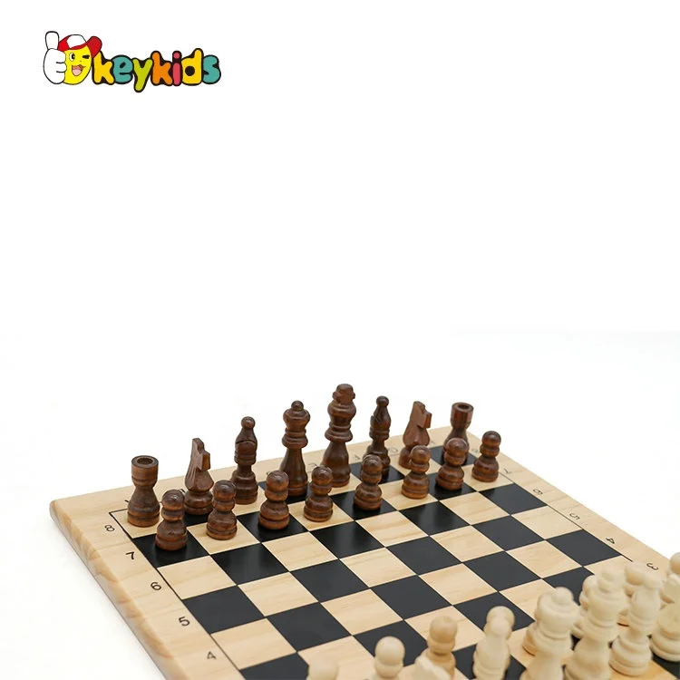 New design children educational wooden international chess W11A053