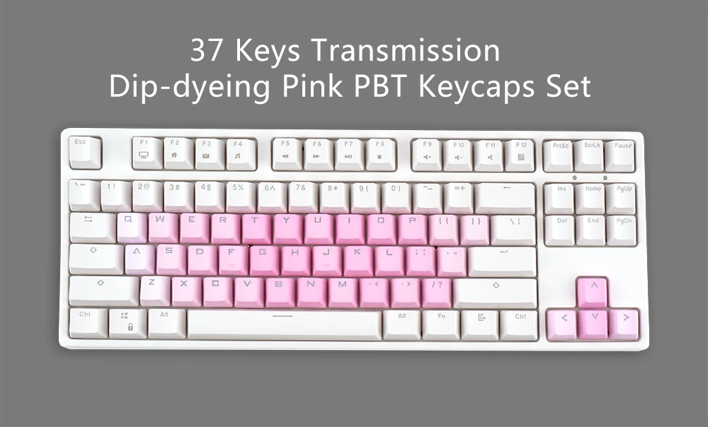 Translucent Keycaps Double shot Injection Molding Keycap Blue Custom Gaming Keyboard PBT Keycap Set
