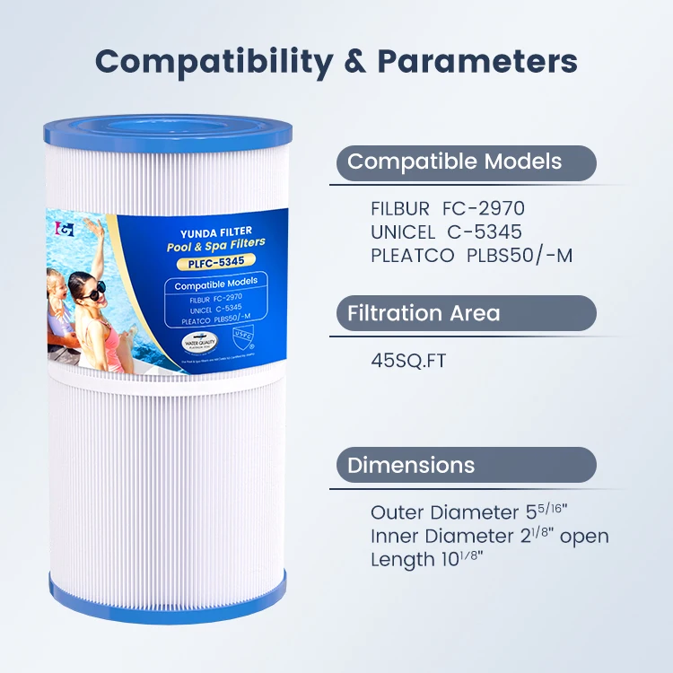 Outdoor Spa Hot Tub Swimming Pool Water Filter Spa Cartridge Filter For Swim Swimming Pools