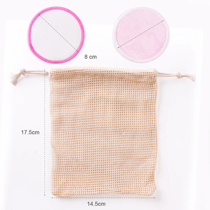 HZM 16 Pcs Facial Washing Sponge Soft Magic Face Cleaning Puff Sponge Organic made by Towel Gourd Pure natural Bamboo Pads