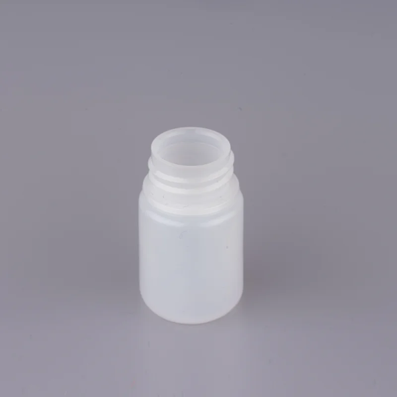 Chinese Manufacturer Laboratory Consumables 8ml HDPE Natural Color Chemical Reagent Bottle Wide Mouth Reagent Bottle