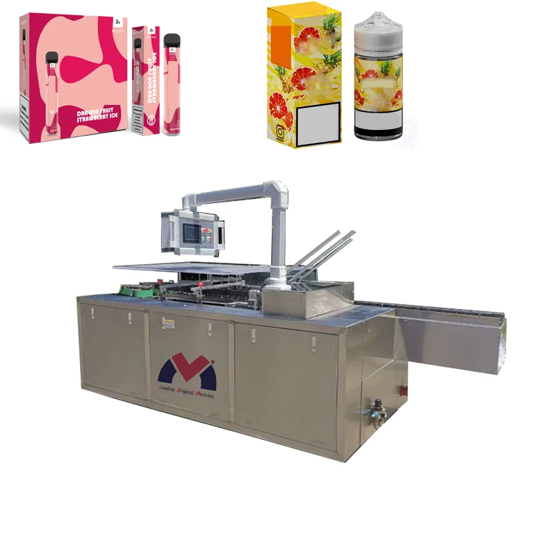 LOM Automatic Cup Mask Making Machine Cling Film Cartoning Chocolate Bar  Pet Cosmetic Box Packing Wholesale High Quality