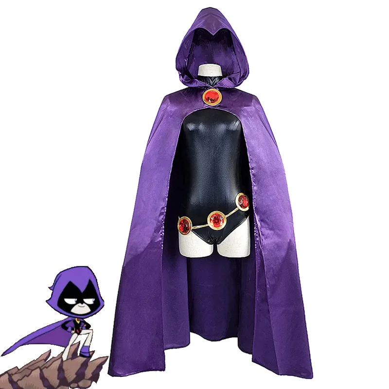 Titans Raven костюм для взрослых Аниме Косплей комбинезон плащ пояс вечеринки Хэллоуин или Рождественский бальный с рисунком персонажа