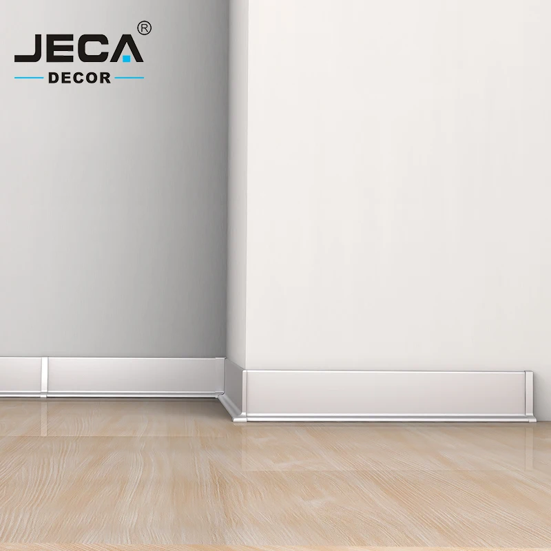 Foshan Factory JECA Aluminum Skirting Board Baseboard Moulding For Floor Decoration Metal Skirting Board Free Sample
