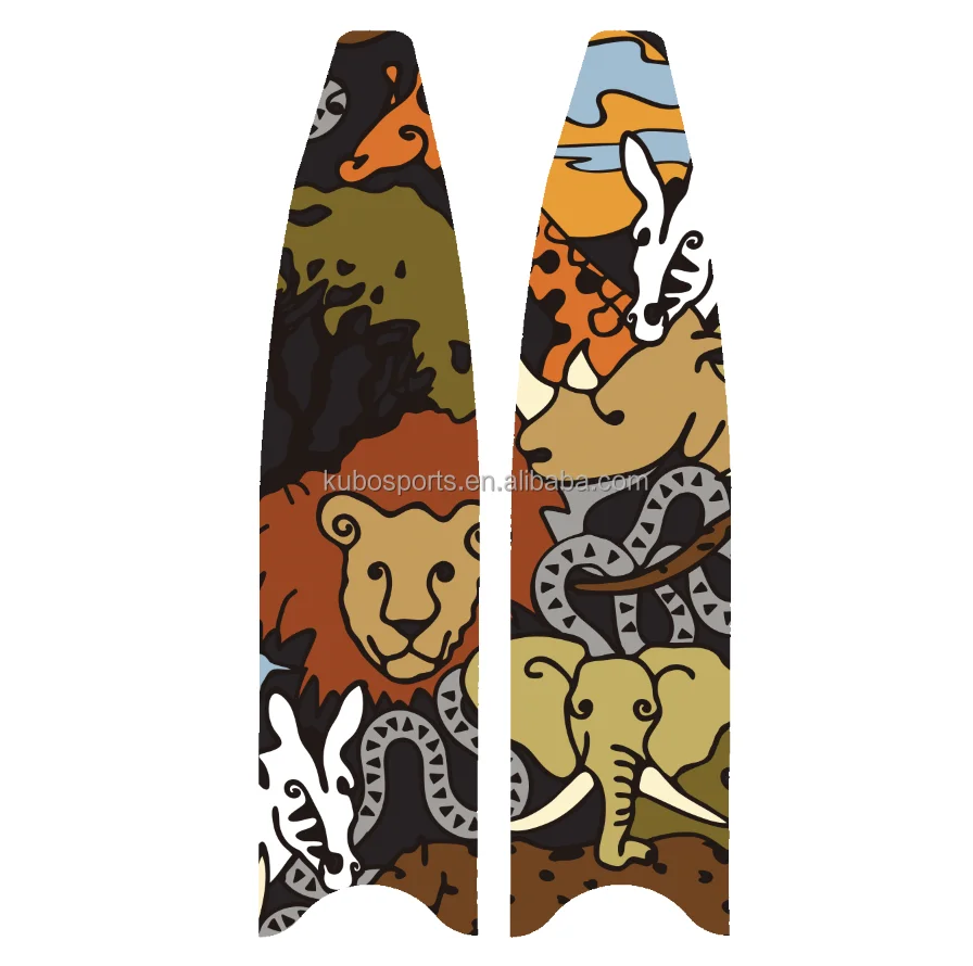 KUBO no sticker Carbon Fiber Long swim free diving spearfishing scuba snorkeling equipment diving fins flipper dive fins