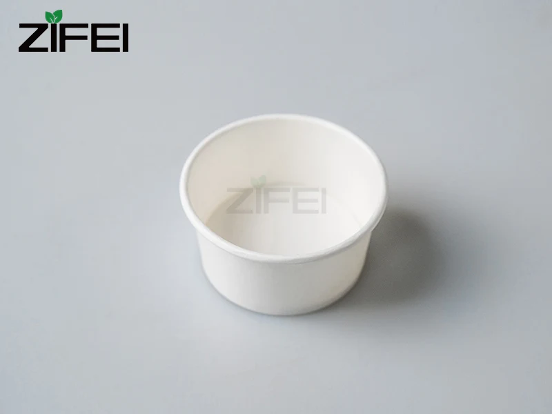 ZIFEI 2oz Circular Food-Grade Paper Soy Sauce Cups for Dipping Glossy Lamination for Serving and Presenting Dipping Sauces