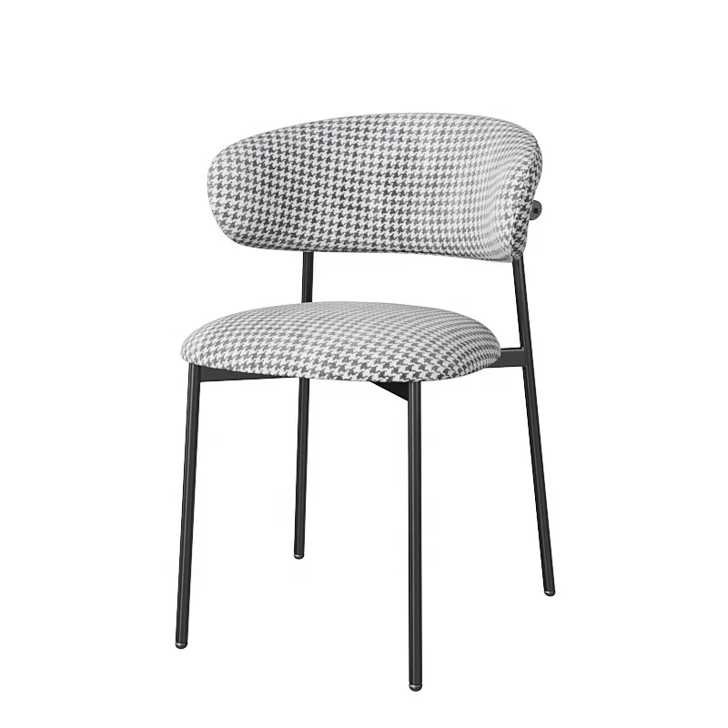 Factory Direct Commercial Iron Backrest Leather Metal Chair Table Living Room Dining Room Restaurant