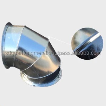 HVAC Iron sheet exhaust pipe spiral smoke pipe wind-resistant exterior exhaust pipe