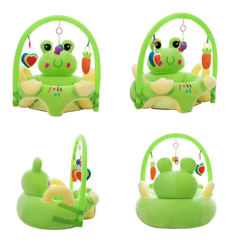 Colorful Custom Made Plush Baby Feed Sofa With Pig Toy Stuffed Baby Gift Learn Seat Support Child Sofa Baby Sitting Chair Sofa