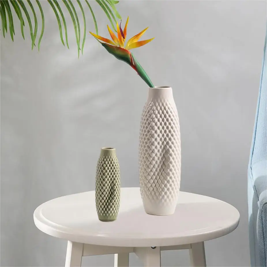 Super September Luxury Bottle shape minimalist tall floor vase modern home decor  ceramic vase