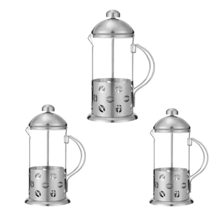 Factory Supply Coffee Press Mug Stainless Steel 201 Coffee Tea Sets Royal