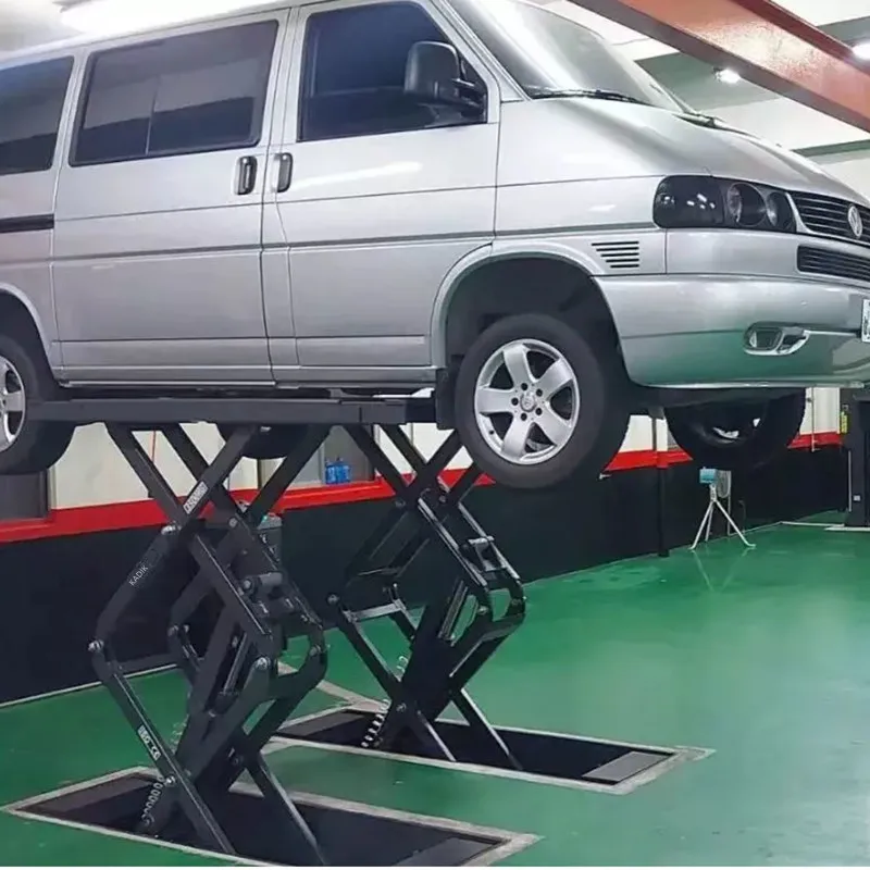 Hot Sale K-188 CE Flush Mount In-Ground Hydraulic Scissor Car Lift 3500kg Lifting Capacity for Wheel Alignment