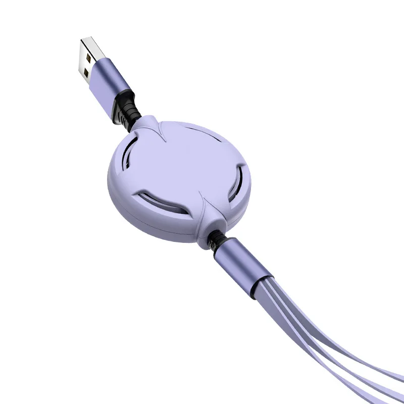 OEM Multi Retractable 3.0A Fast Charger Cord Multiple Charging Cable 4Ft 1.2m 3-in-1 USB Charge Cord with Phone/Type C/Micro USB