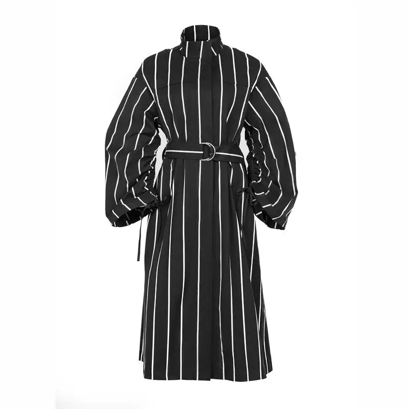 Плотный теплый тренчкот, женское Смешанное пальто, длинное минималистичное хлопковое пальто