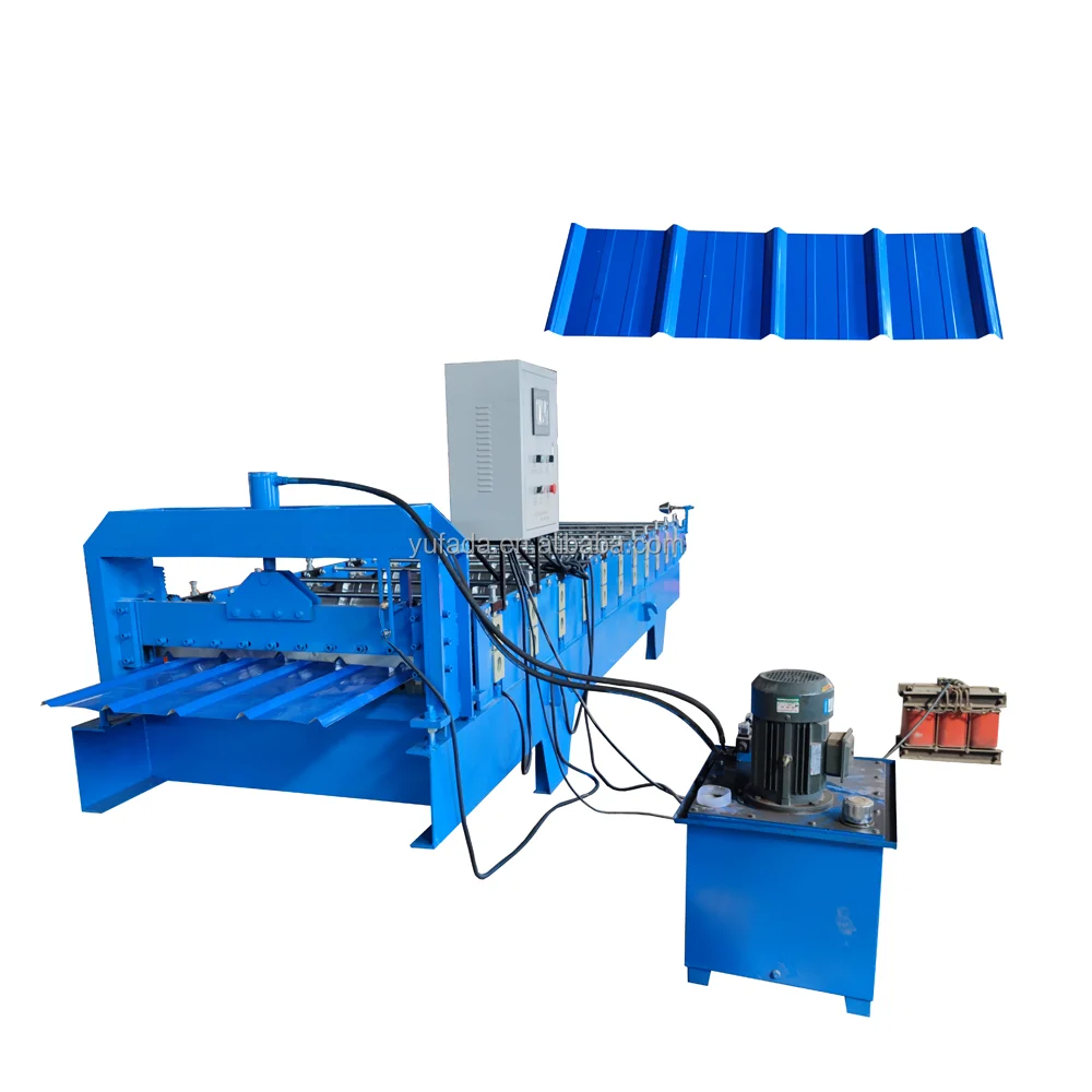 Cold press cutting 840 trapezoidal aluminum plate roof steel wall panel automatic bending equipment price